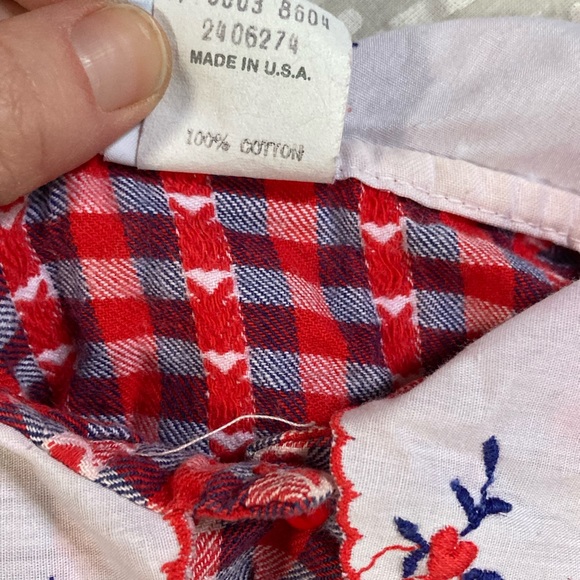 Vintage OshKosh B’Gosh 24 month Overalls and Shirt Union USA Valentines - Picture 10 of 12